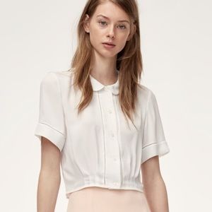 Navy Aritzia Sunday Best Sally Blouse